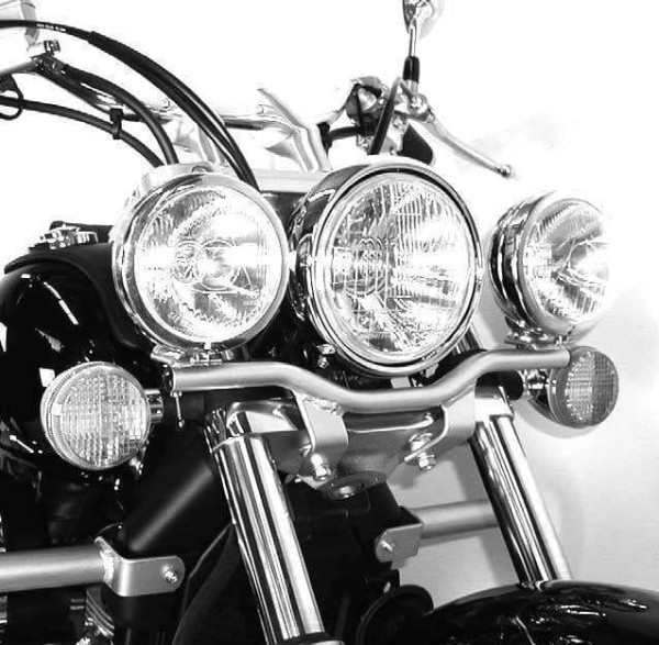Kit de phares supplémentaires Twinlight (feux de route) chrome pour Honda VT 750 DC Shadow Spirit (07-13)
