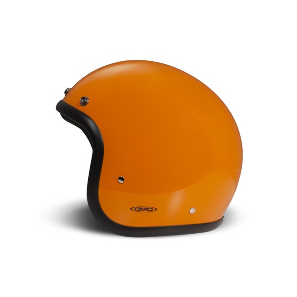 Casque intégral DMD Retro, orange brillant, fibre de verre, ECE 22.06