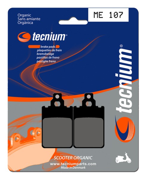 Plaquettes de frein organiques pour scooter Tecnium - ME107