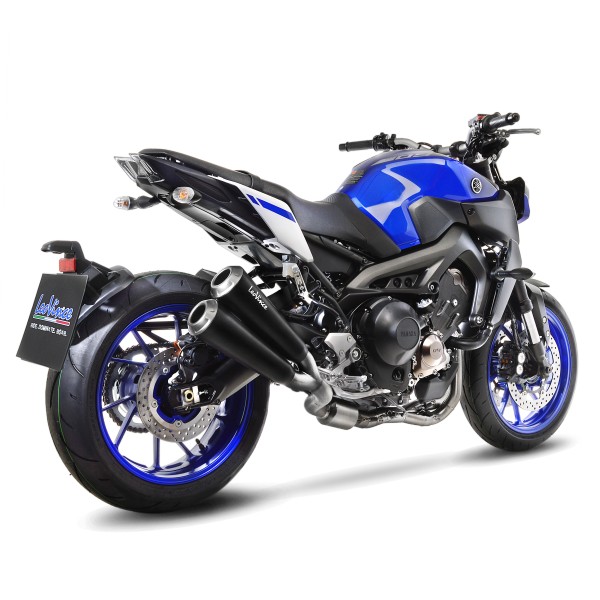 LeoVince système d?èchappement GP Duals pour Yamaha MT-09, acier inoxydable noir, slip on, Euro4, E-approbation