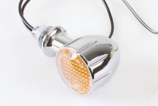 HIGHSIDER Smart Arizona ampoules mini-clignotants boîtier chromé / lentille orange (paire), avant & arrière