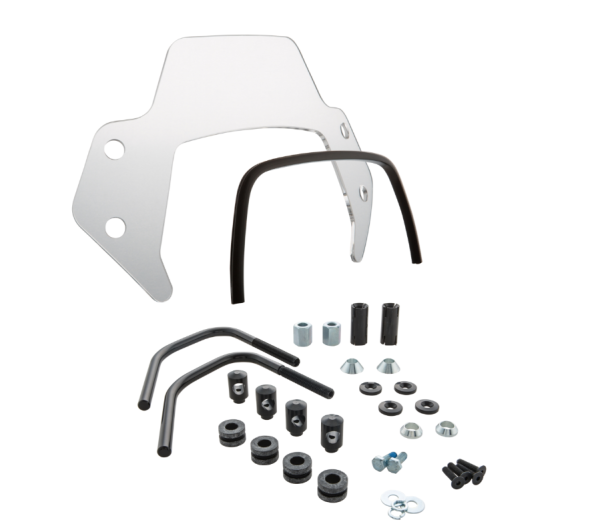 Flyscreen pour Vespa Sprint 50-150ccm 2T/4T, support noir, clair