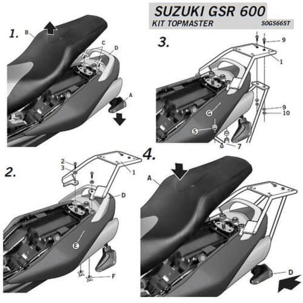 SHAD Top Master Montagesatz - Suzuki