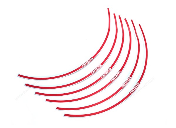 Décor de bord de jante rouge pour Suzuki GSX-8R (24-) Original