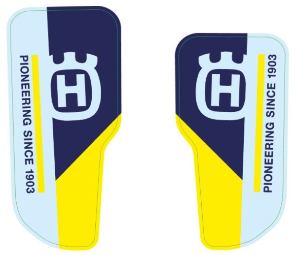 Set d'autocollants de protection de fourche pour Husqvarna FS 450 Original