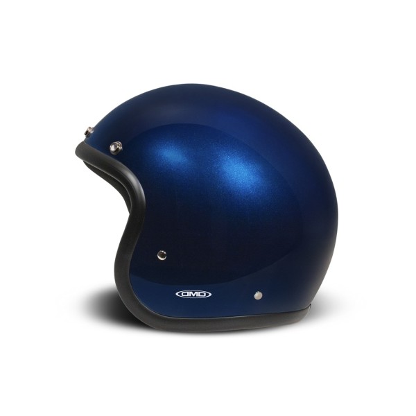 DMD casque jet rétro, bleu, paillettes, Deep Blue, fibre de verre, ECE 22.06