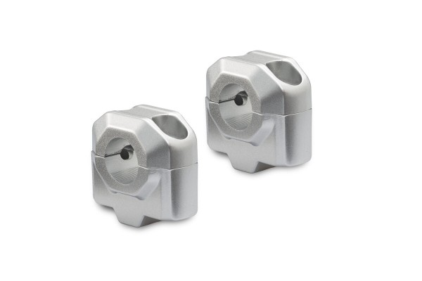 SW-Motech Réhausse de guidon, argent pour guidon Ø 22 mm, H=25 mm pour Kawasaki Versys 650 - SW Motech