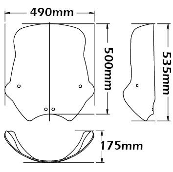 Pare-brise Sport, inclinable pour BMW R 1150 R (99-06), clair