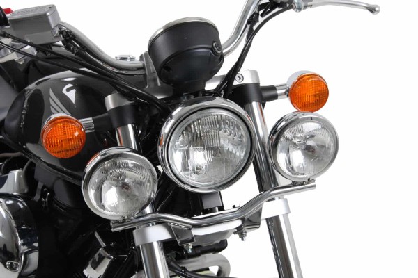 Kit de phares supplémentaires Twinlight (feux de route) chrome pour Honda VT 750 S/RS (10-14)
