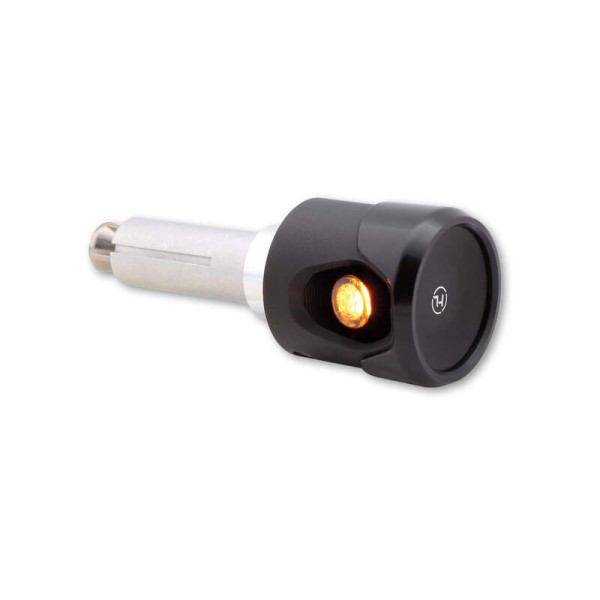 HIGHSIDER Pro Akron-Flash LED Bar End Indicator Boîtier noir / Lentille orange (paire), Avant