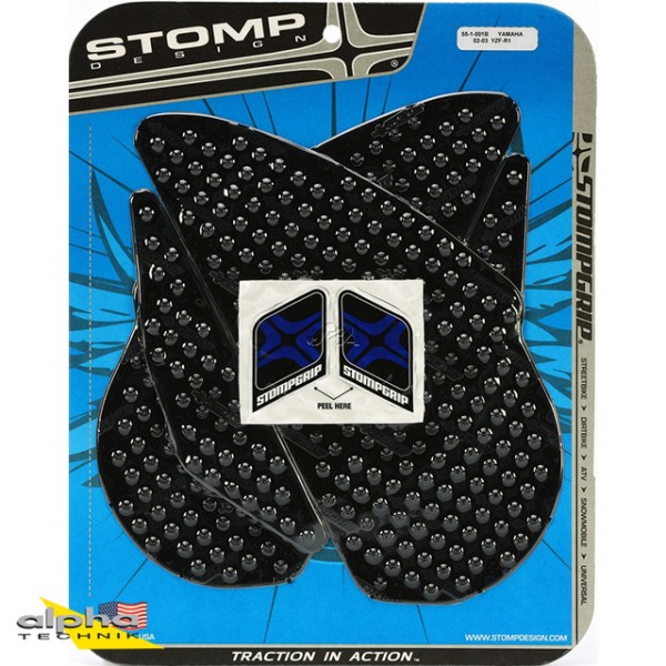 Stompgrip schwarz, Volcano, für Yamaha YZF-R1, 2002-03