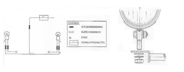 Kit de phares supplémentaires Twinlight (feux de route) chrome pour Honda VTX 1800 (01-06) Hepco & Becker