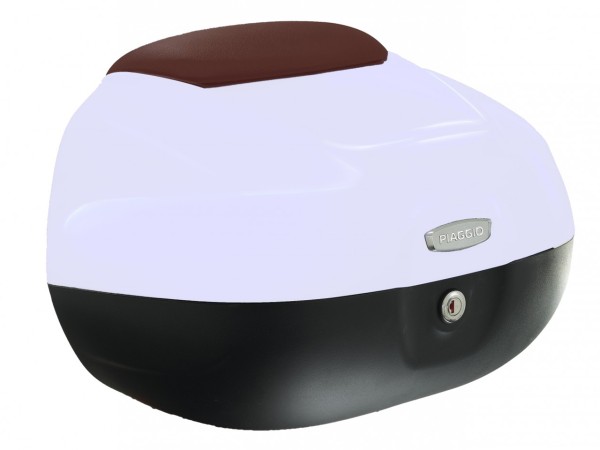 Top case 37 L avec dossier pour Piaggio Beverly 300/350 (16-20) - blanc 505/A
