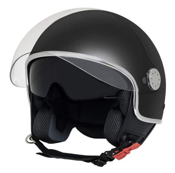 Casque jet Piaggio PFJ Mirror noir mat