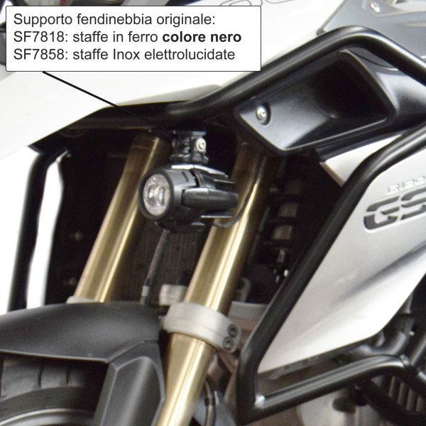 Support pour phares antibrouillard pour BMW R 1200 GS LC (13-16), noir