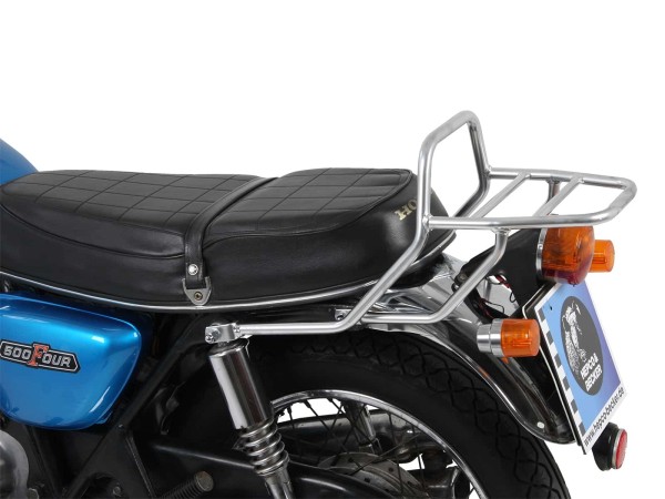 Porte-bagages tubulaire support de top case chromé pour Honda CB 500 / 550 Four (71-78) Hepco & Becker