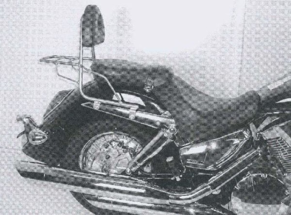 Sissybar sans porte-bagages chromé pour Honda VTX 1300 (03-07) Hepco & Becker