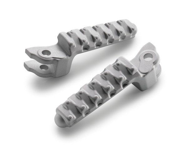 KTM kit repose-pieds argent pour Duke 125 / 390 (année 17-)