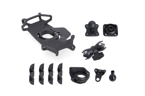 Universal Navi-Kit mit T-Lock Halter Smartphone. Inkl. 2" Klemmarm. Für Lenker/ Spiegelgewinde