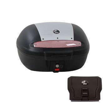 Journey Topcase 50 argent incl. palette topcase universelle pour supports étrangers Hepco & Becker