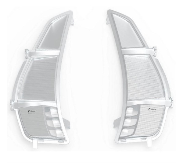 Grille d'aération RIZOMA compartiment à bagages pour Vespa GTS/GTS Super/GTV 125-300ccm (`23-), argenté