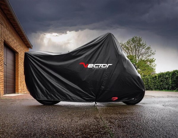 VECTOR Bâche extérieure coton pour moto/scooter - Noir - 2XL