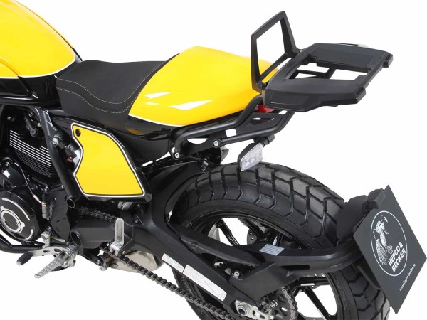 Support de topcase Alurack noir pour Ducati Scrambler 800 (19-22) Hepco & Becker
