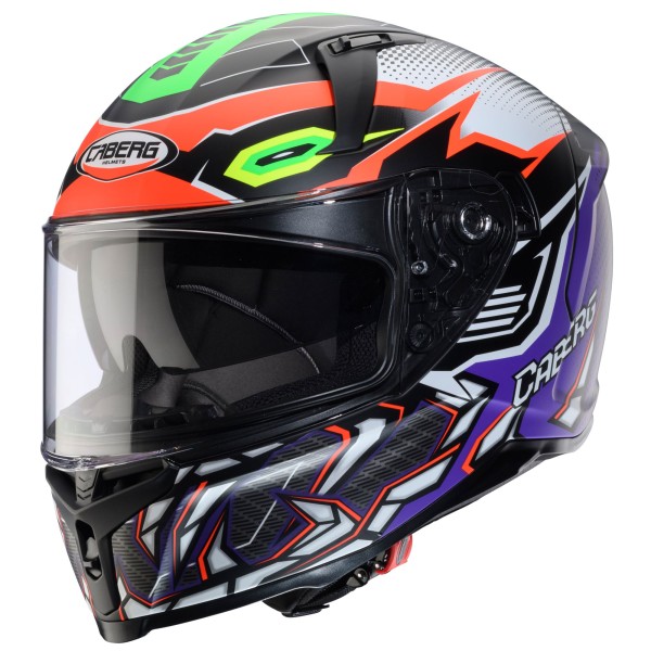 Caberg casque Avalon X Gurkha noir mat/orange-vert violet