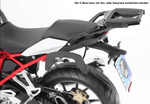 Supports latéraux C-Bow noirs pour BMW R 1200 RS LC (15-18) Hepco & Becker