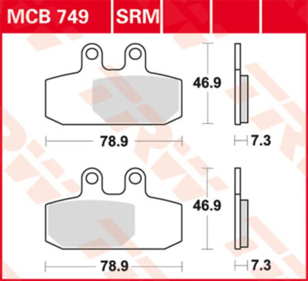 TRW Lucas plaquette de frein MCB839
