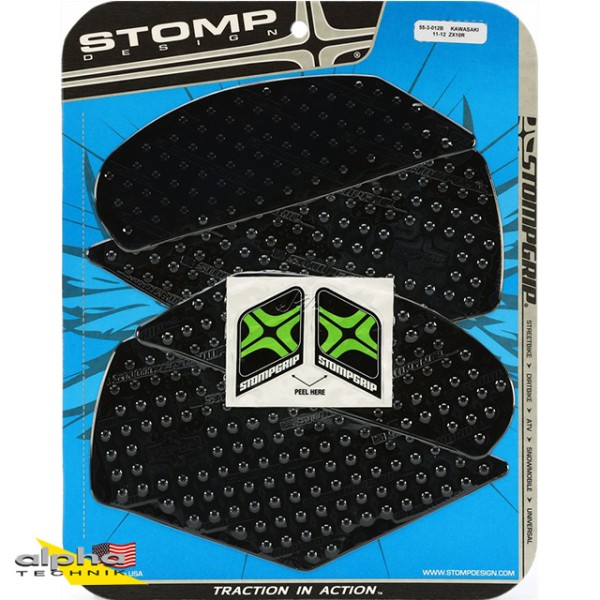 Stompgrip schwarz, Volcano, für Kawasaki ZX10R Ninja 2011-2025, ZX10R SE 2019-2020, ZX10RR 2017-2025