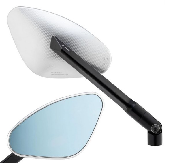 Rétroviseur RIZOMA Genesi droit pour Vespa, argent anodisé