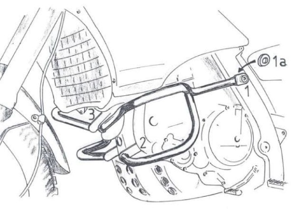 Arceau de protection moteur noir pour Aprilia Pegaso 650 (1996) Hepco & Becker