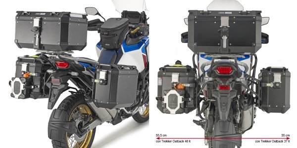 Porte-bagages latéraux PL ONE-FIT pour Honda CRF1100L Africa Twin Adventure Sports (année 20-) Givi