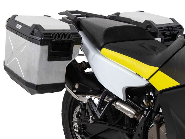 Xplorer valise argent + support cutout pour Husqvarna Norden 901 (22-) Hepco & Becker