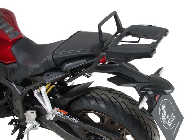 Support de topcase Alurack noir pour Honda CBR 650 R (19-20) Hepco & Becker