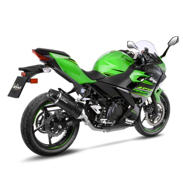 Système d'échappement LeoVince LV One Evo pour Kawasaki Ninja 400 /Z 400, carbone, slip on, E-approbation