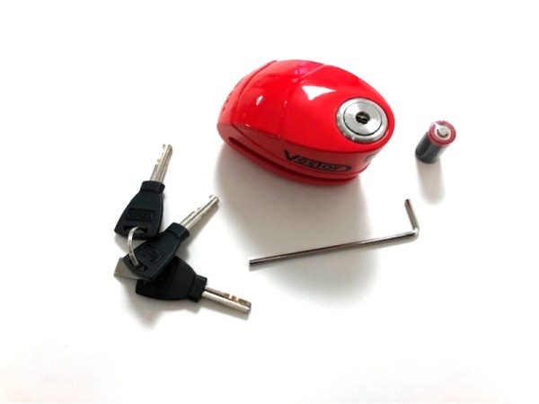 VECTOR Alarm antivol pour disque de frein SRA - Red x10