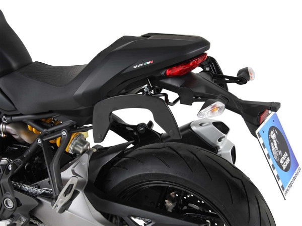 Supports latéraux C-Bow noirs pour Ducati Monster 821 (18-20) d'origine Hepco & Becker
