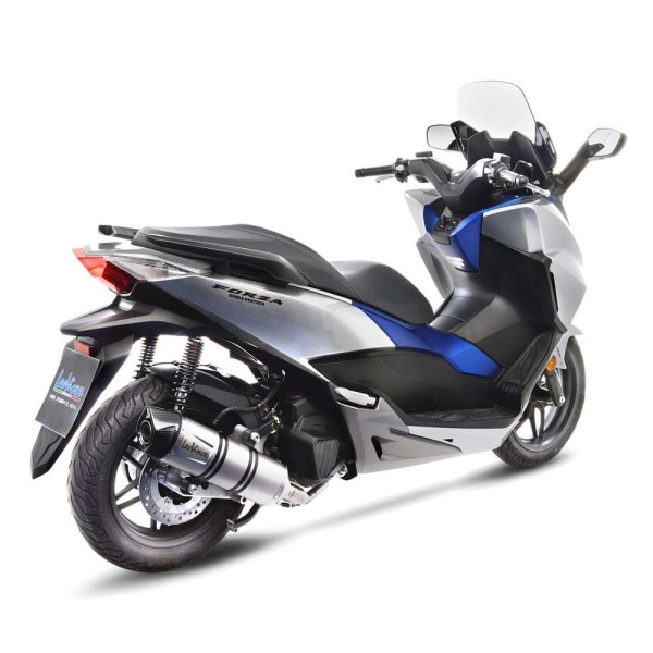 Système d'échappement complet LeoVince LV One Evo pour Honda Forza 125, acier inoxydable argenté, Euro4, homologation E