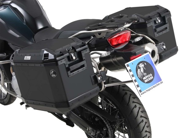 Kit de support de valise Cutout Support en acier inoxydable y compris kit de valise Xplorer Cutout noir pour BMW F 750 GS