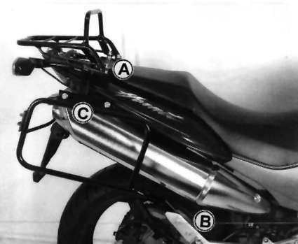 Porte-bagages tubulaire support de top case noir pour Honda CB 600 F Hornet (03-06) Hepco & Becker