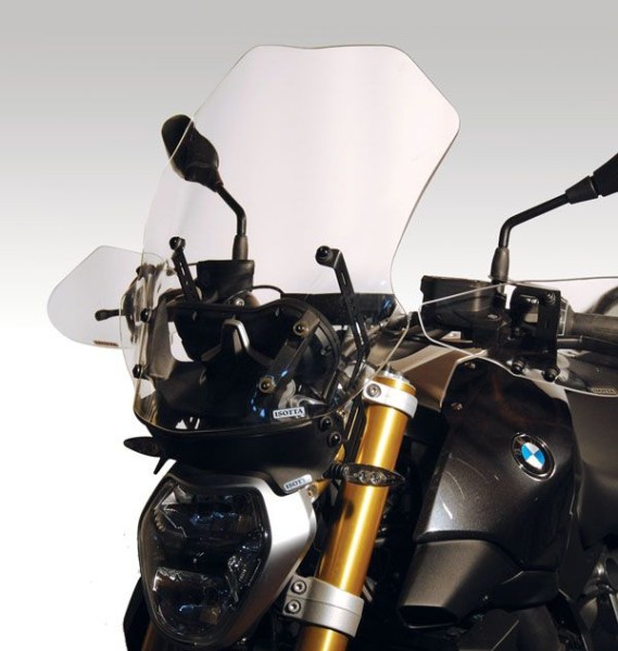 Pare-brise haut et spoiler anti-éblouissement pour BMW R 1200 R (15-18), clair