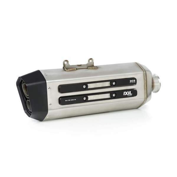 Silencieux d'échappement IXIL MXT BMW R 1200 GS /1250 GS, acier inoxydable argenté, homologué E, Euro4 ou Euro5