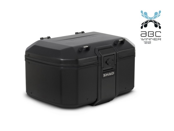 Top case Shad TERRA TR55 Pure Black sans plaque de fixation, aluminium noir, 55 l
