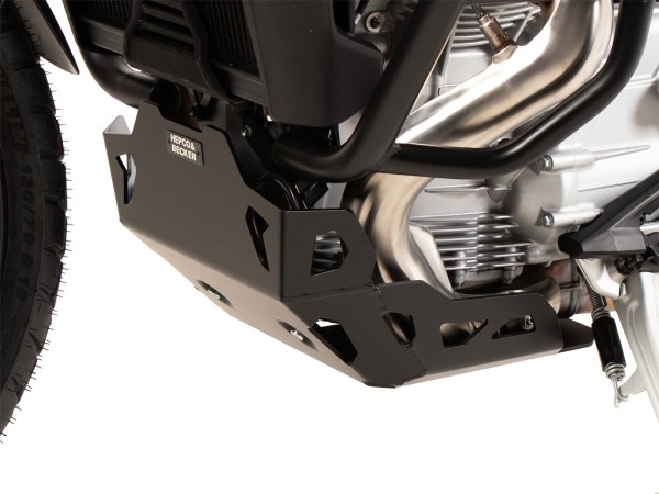 Plaque de protection moteur noire pour Moto Guzzi Stelvio (24-) Hepco & Becker