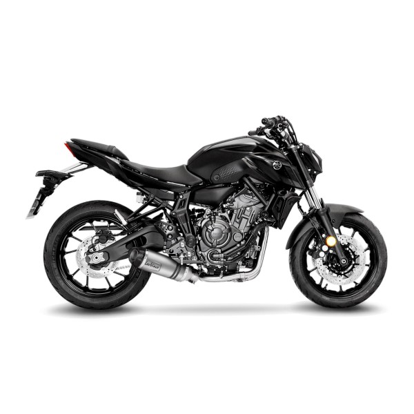 Système d'échappement complet LeoVince LV One Evo pour Yamaha MT-07, acier inoxydable argenté, Euro5, homologation E