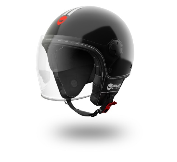 Helmo Milano Demi Jet, Veloce, noir brillant