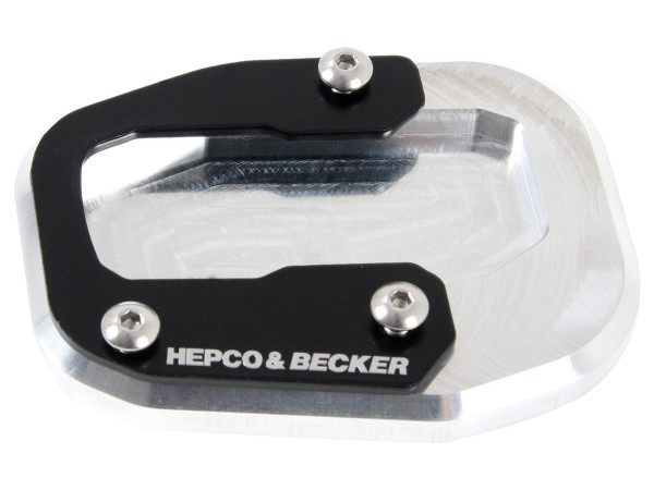 Plaque de béquille latérale argentée noire pour Honda CBR 500 R (19-23) Hepco & Becker