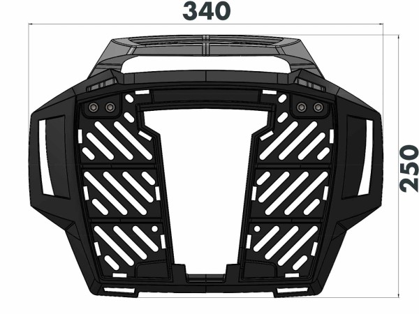 Support de topcase Alurack noir pour BMW F 850 GS Adventure Hepco & Becker